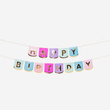 Colorful foil letter birthday garland from Flying Tiger Copenhagen, 200 cm long, perfect for party decorations.