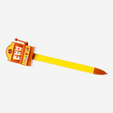 Flying Tiger Copenhagen ballpoint pen designed as a slot machine for office use, featuring colorful details and a playful theme.