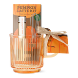 Pumpkin spice kit with mug, whisk, and pumpkin spice powder from Flying Tiger Copenhagen, perfect for autumn baking and drinks.
