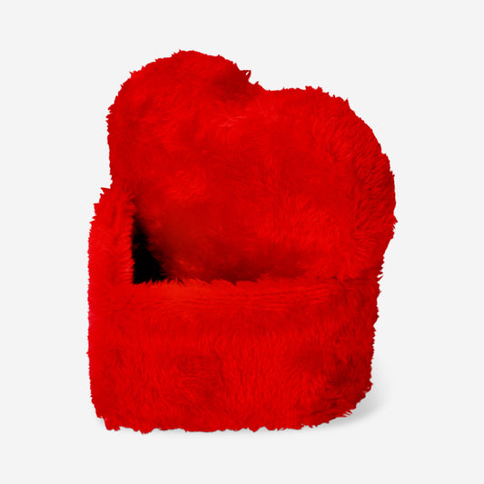 Plush heart gift box - 13 cm