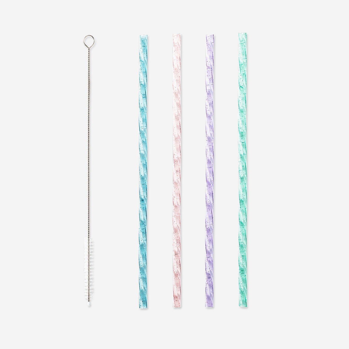 Reusable glitter straws - 8 pcs