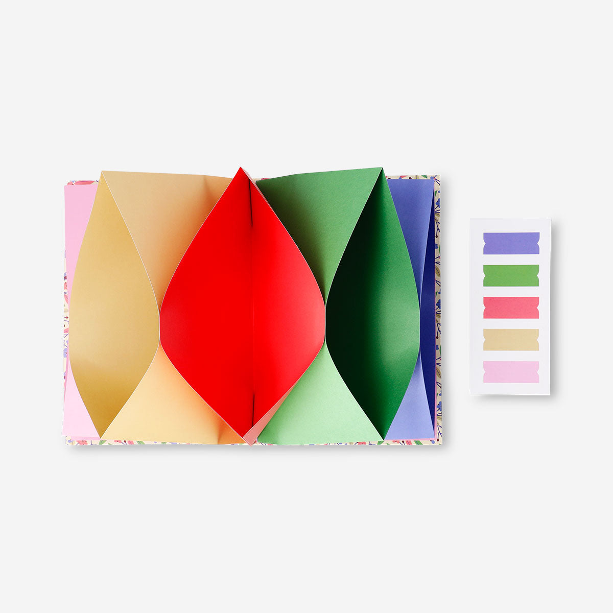 A4 floral office document organiser with tab dividers, in vibrant colors, from Flying Tiger Copenhagen.
