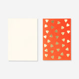 Flying Tiger Copenhagen foil hearts greeting card, office-themed with shiny heart designs, perfect for special occasions.