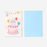 Office birthday card featuring a cut-out cake design by Flying Tiger Copenhagen, decorative and suitable for celebrating birthdays.