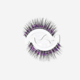 Purple adhesive eyelashes from Flying Tiger Copenhagen, perfect for personal care, with the lashes and adhesive visible on the image.