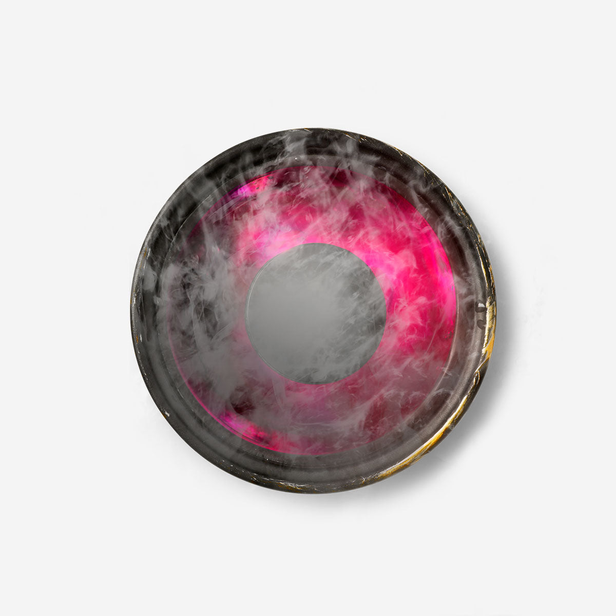 Flying Tiger Copenhagen fog machine gadget shaped like a cauldron with color-changing lights, 12 cm tall, for spooky effects.
