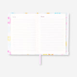 Floral study planner with zip lock - English