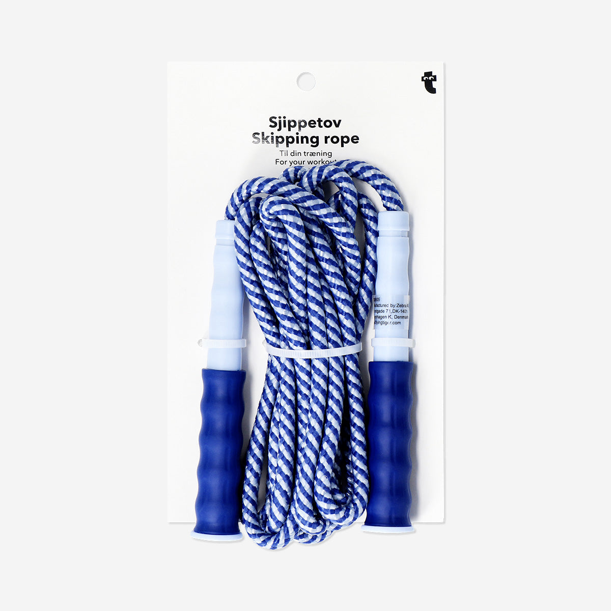 Corda de saltar azul para fazeres exercício