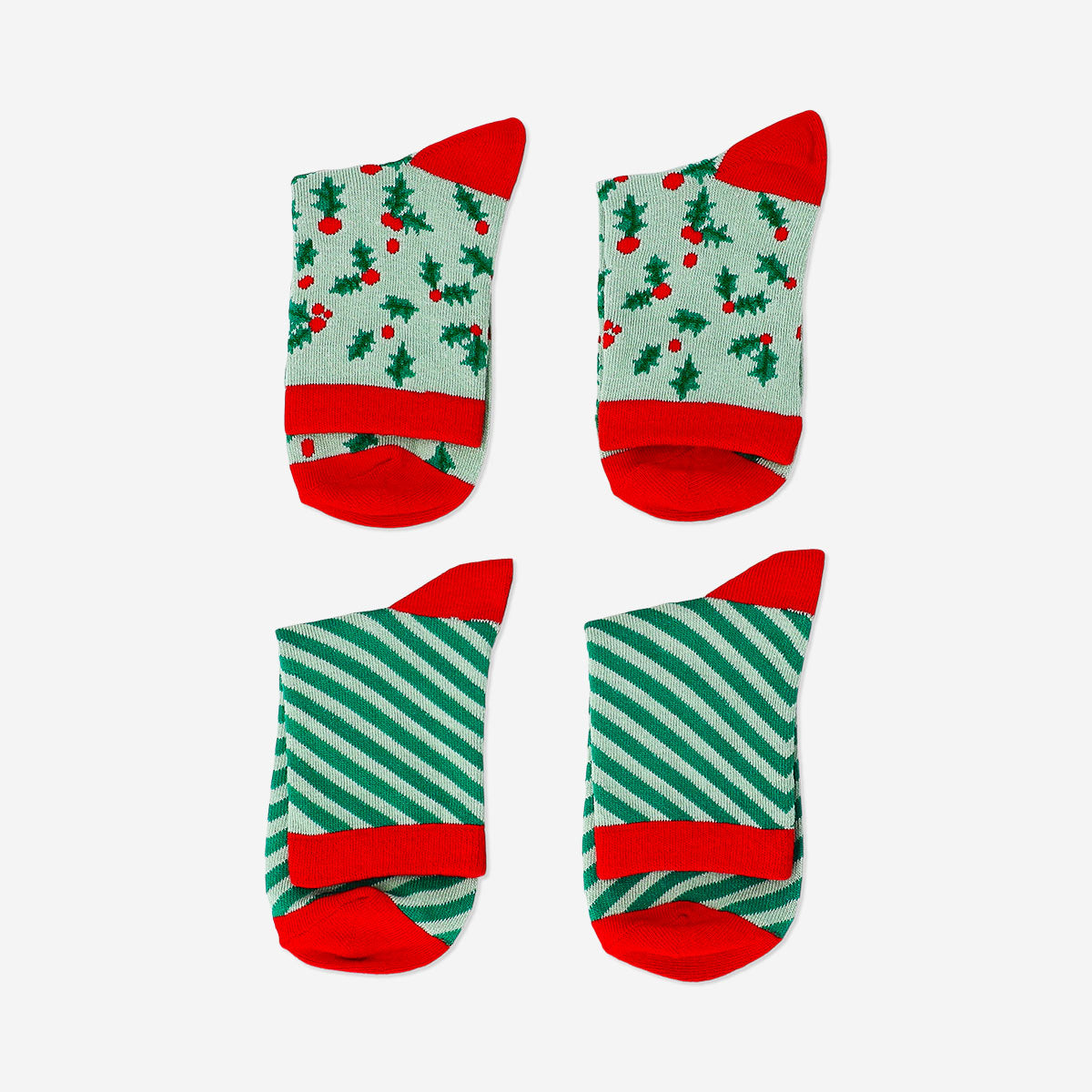 Gift set of Christmas socks with red trim - Size 39/41