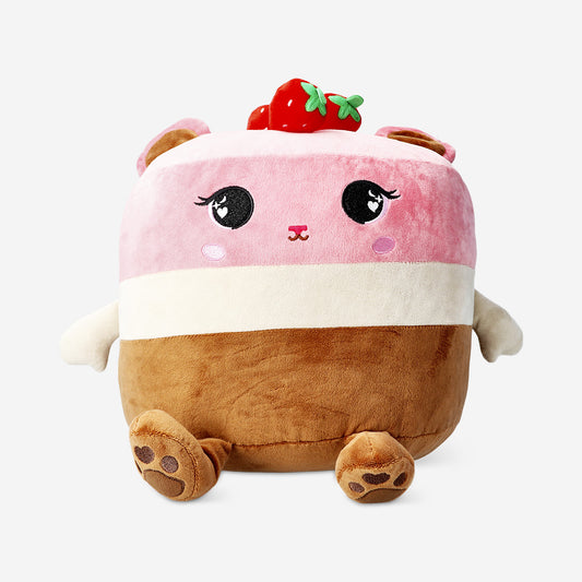 Plush toy - Teddy cat as strawberry cake