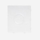 Transparent hobby pegboard from Flying Tiger Copenhagen, 18x21 cm, with holes for organizing small tools and accessories.