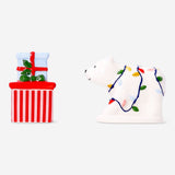 Flying Tiger Copenhagen Christmas salt and pepper set, 2-piece kitchen decor with festive holiday design and functional spice shakers.