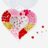 Bead set in heart shaped box with string Hobby Flying Tiger Copenhagen 