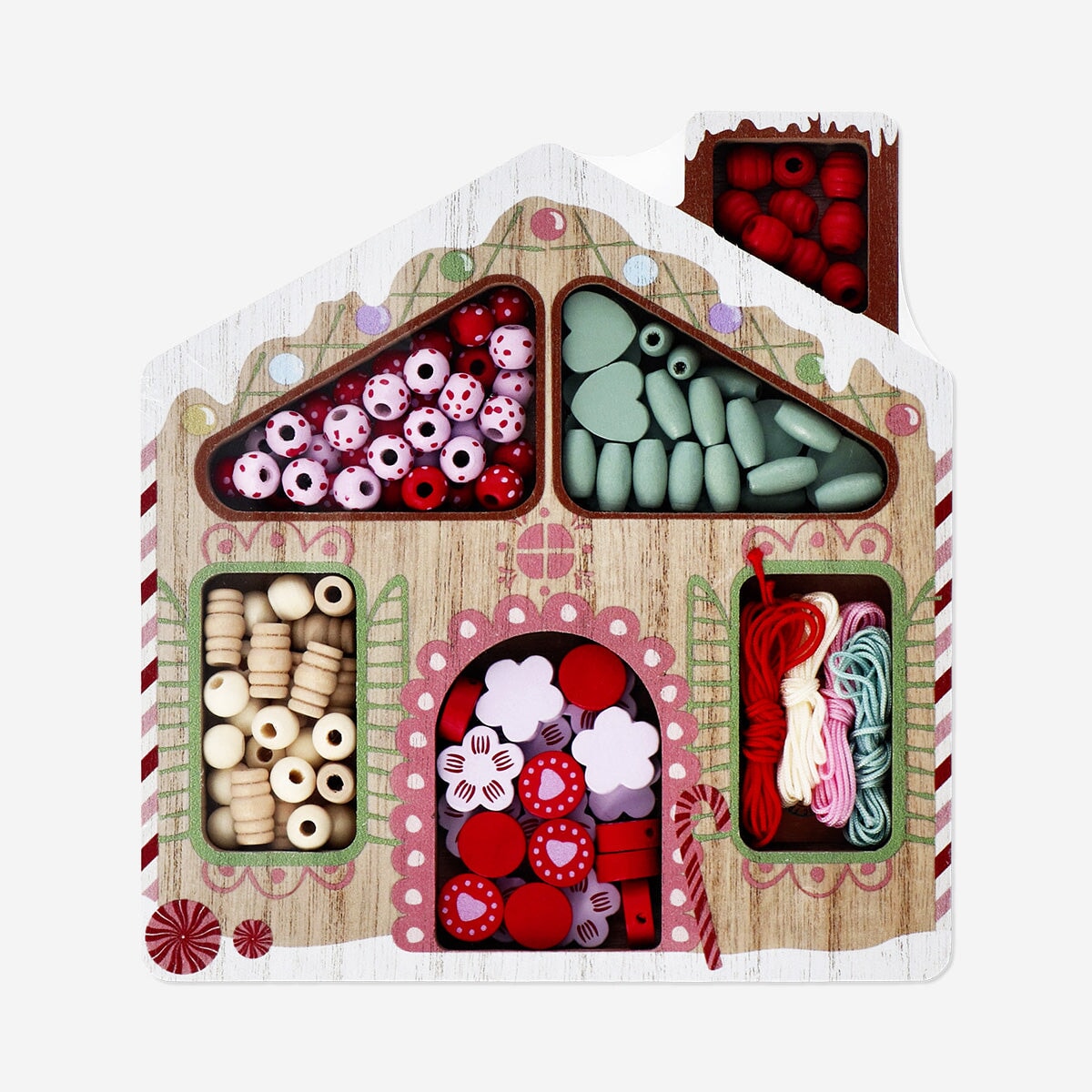 Bead set with string - Christmas house Hobby Flying Tiger Copenhagen 