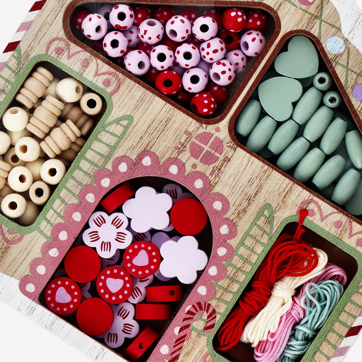 Bead set with string - Christmas house Hobby Flying Tiger Copenhagen 