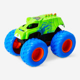 Flying Tiger Copenhagen dinosaur-themed monster truck toy with large wheels and vibrant colors, designed for children.
