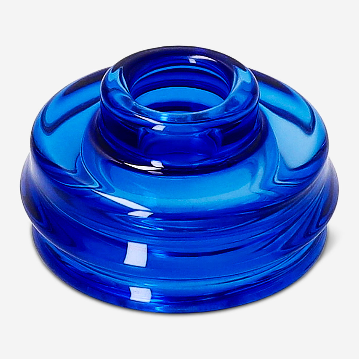 Blue 2-in-1 candle holder from Flying Tiger Copenhagen, 7 cm tall, designed for home decor with a modern, minimalist style.