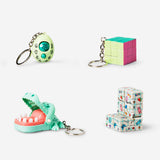 Flying Tiger Copenhagen collectible surprise mini game on keychain featuring a fun, portable game design with vibrant colors.