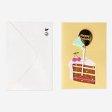 Birthday cake card with tassle and envelope Party Flying Tiger Copenhagen 