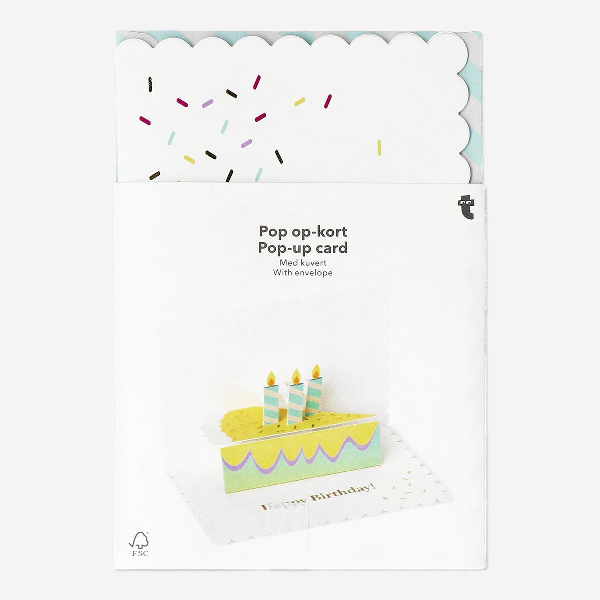 Birthday cake pop up card with envelope Party Flying Tiger Copenhagen 