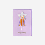 Birthday card with star wand office Flying Tiger Copenhagen 
