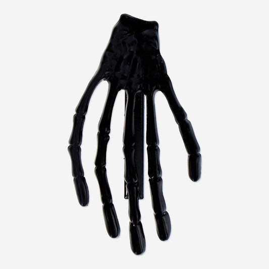 Schwarze Skelett Hand Haarspange