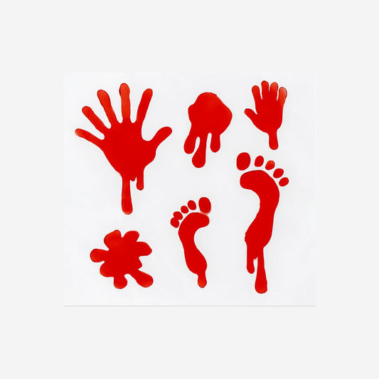 Bloody window decorations - 6 pcs