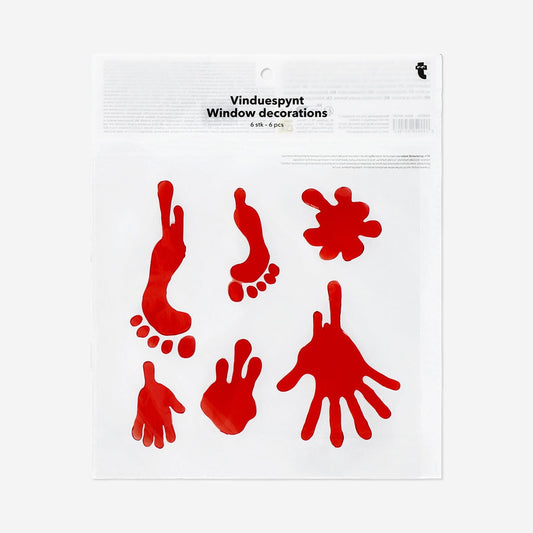 Bloody window decorations - 6 pcs