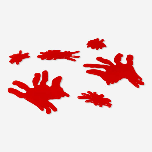 Blood Stained Hands Window Decoration - 6 pcs