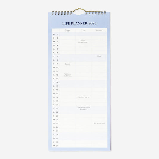 Blue Monthly Calender - Italian