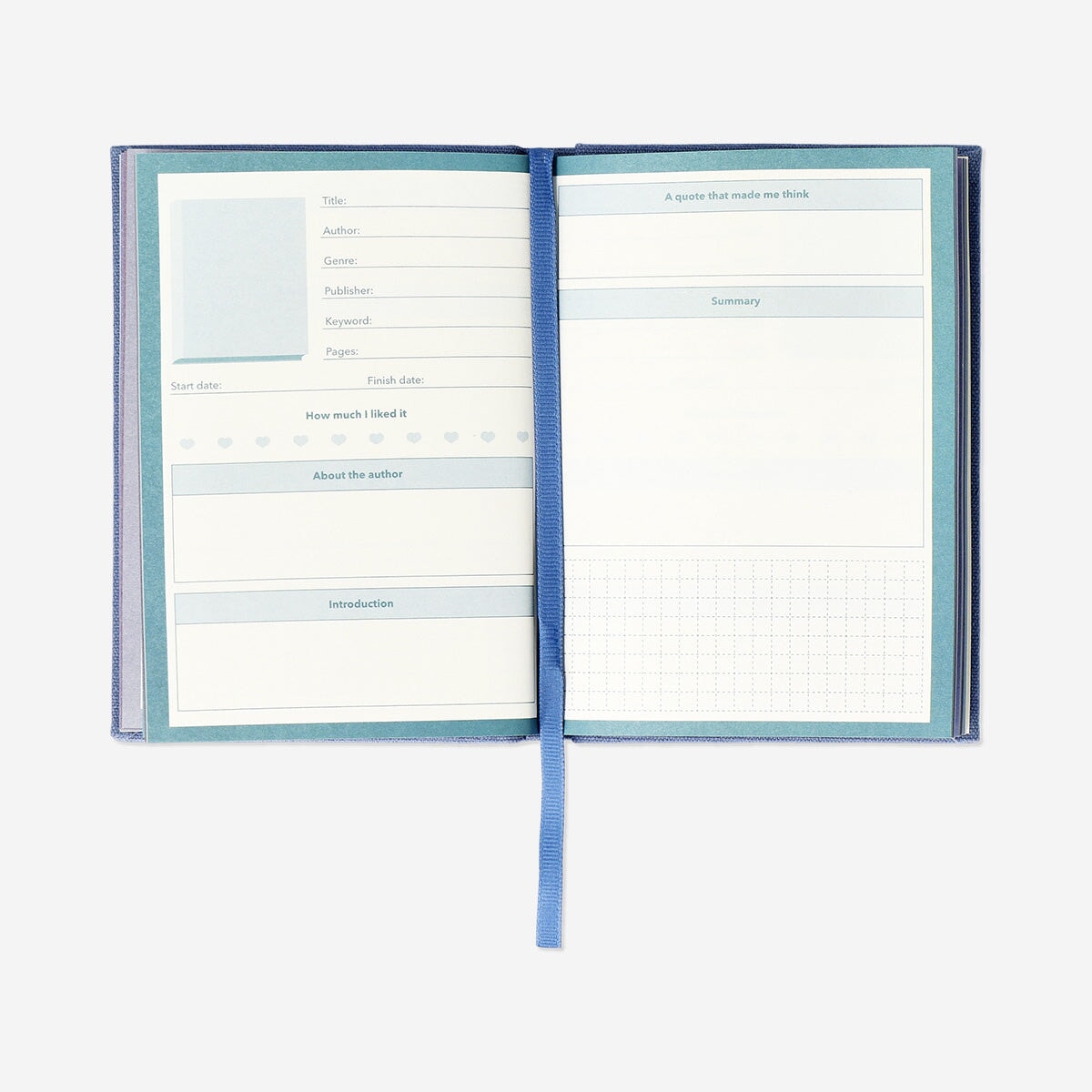 Book journal with linen cover - English Office Flying Tiger Copenhagen 