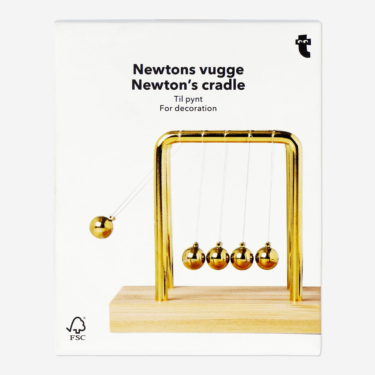 Brass coloured newton's cradle Gadget Flying Tiger Copenhagen 