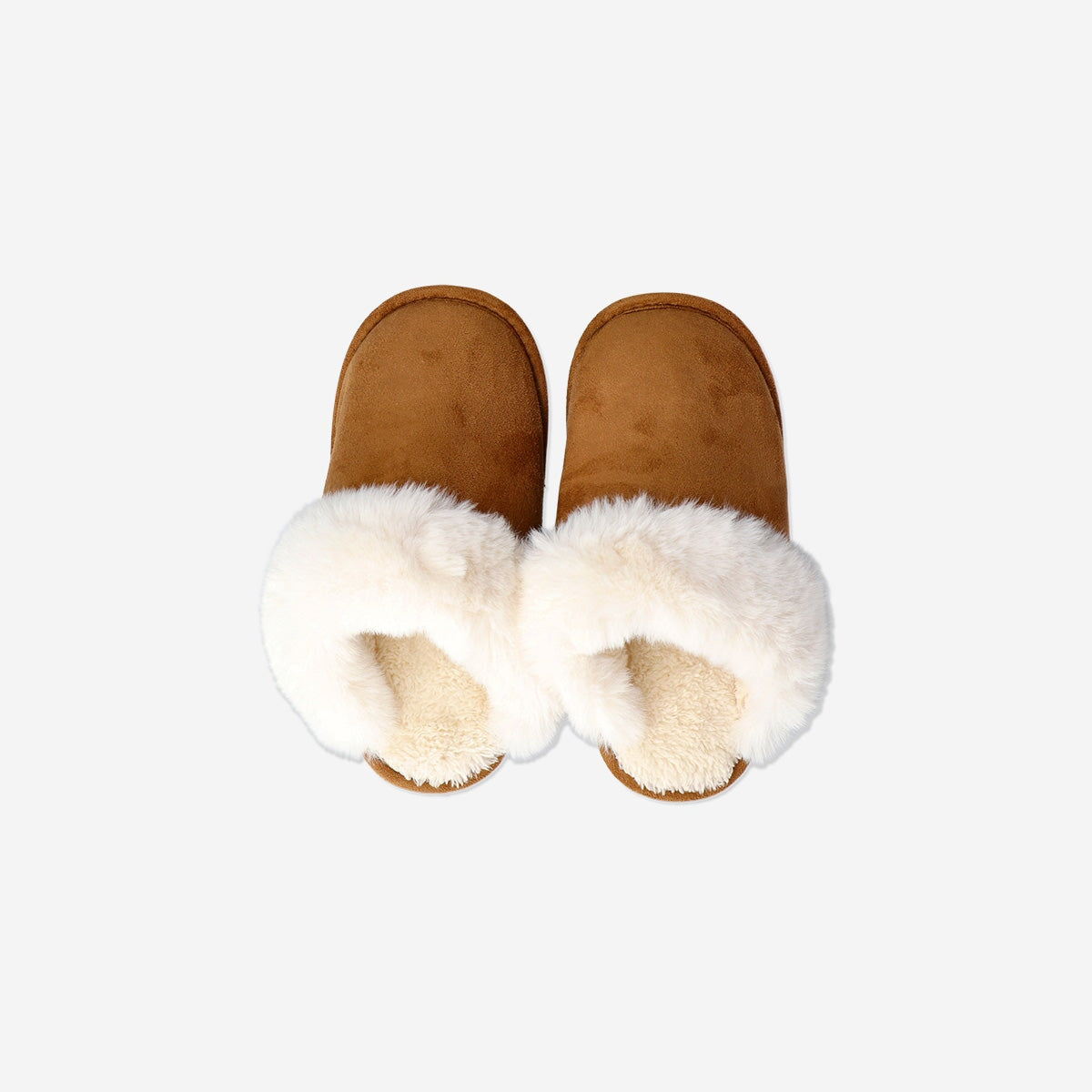 Brown slippers with plush - Size 40/41 textile Flying Tiger Copenhagen 