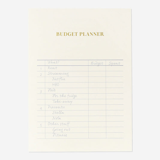 Budgetplanner A5 - Engels