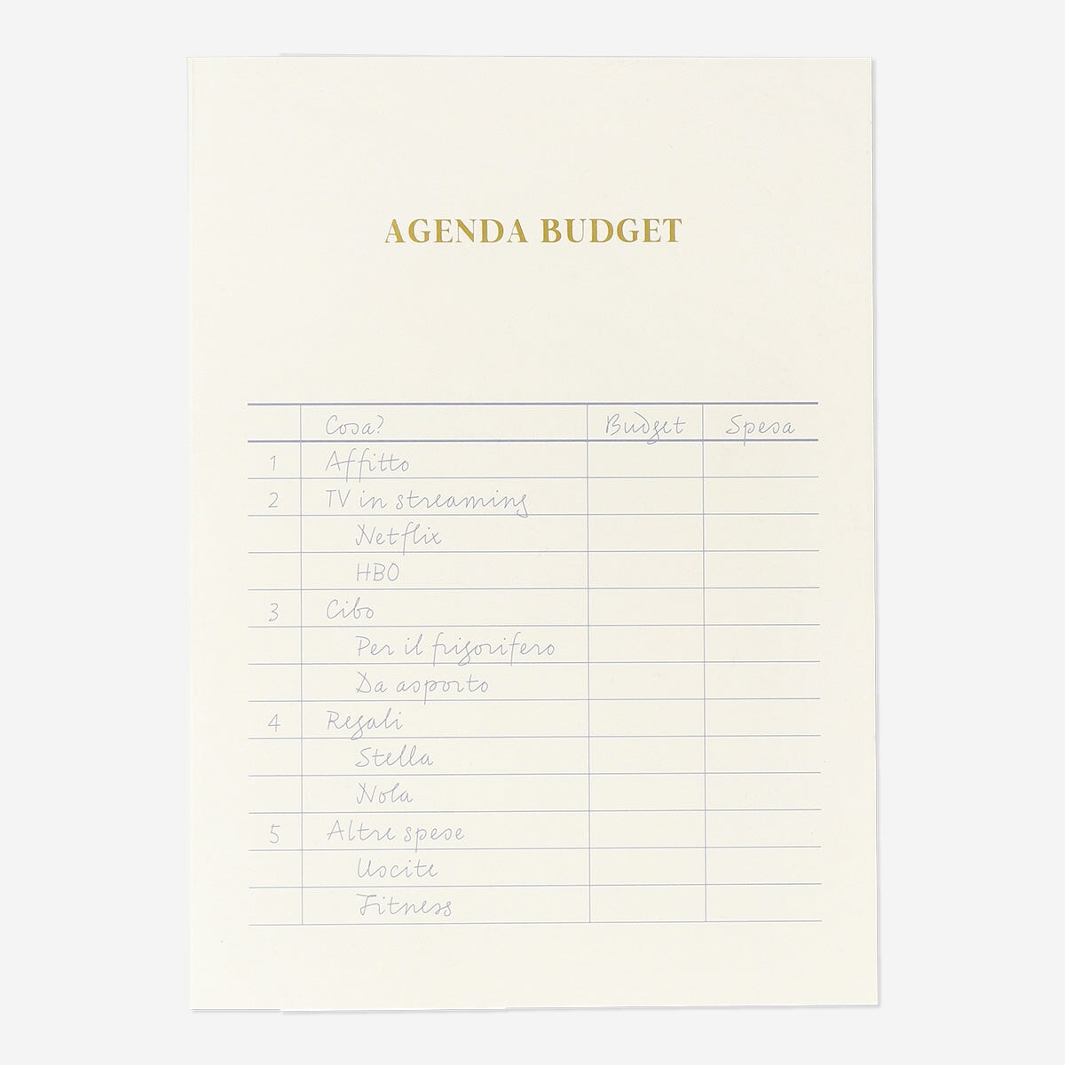 Budget Planner A5 - Italian Office Flying Tiger Copenhagen 