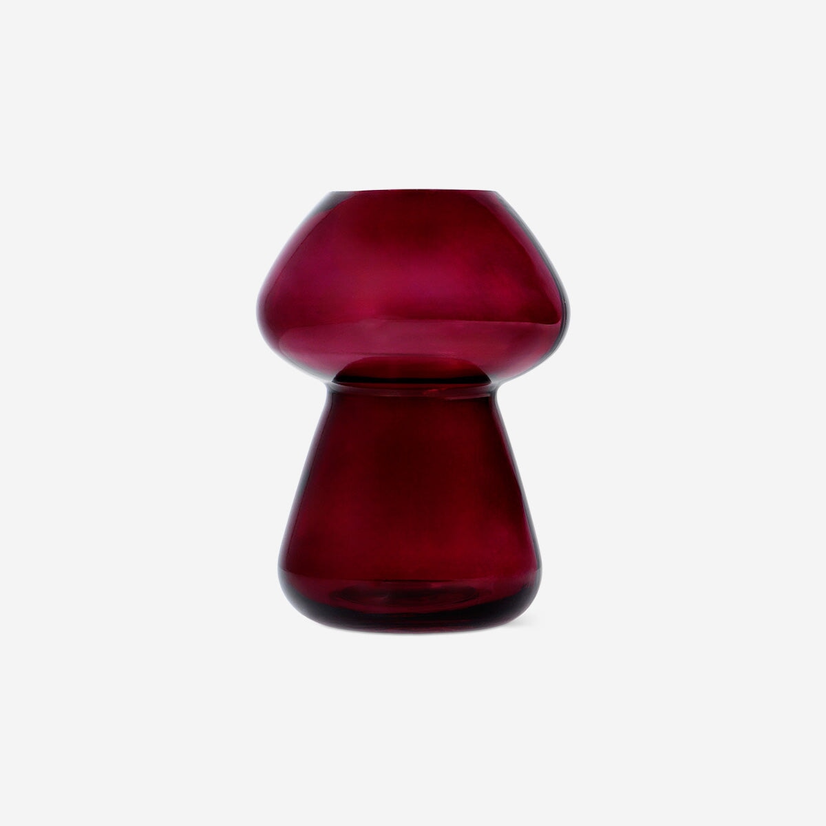 Burgundy mushroom glass vase - 17 cm Home Flying Tiger Copenhagen 