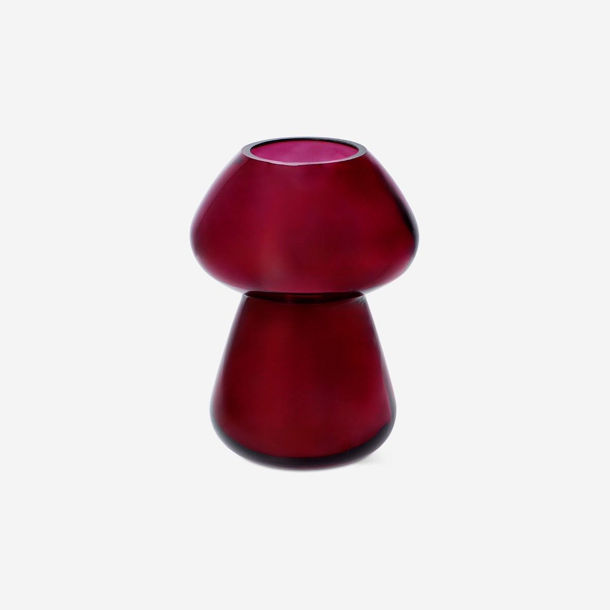 Burgundy mushroom glass vase - 17 cm Home Flying Tiger Copenhagen 