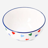14 cm ceramic bowl with heart designs from Flying Tiger Copenhagen, perfect for kitchen serving or decor.