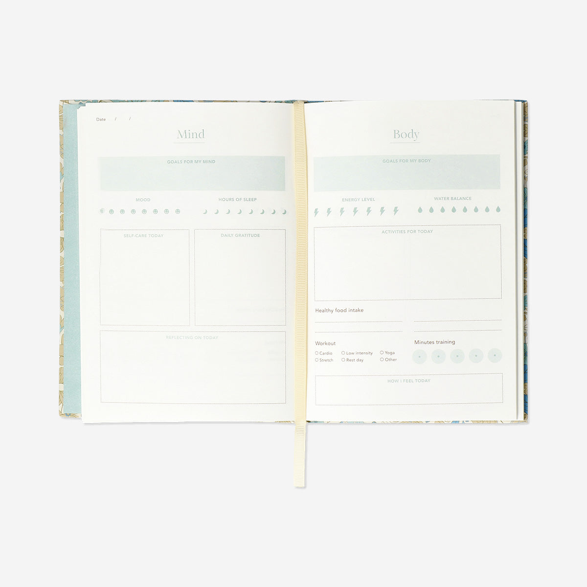 Journal bien-être fleuri