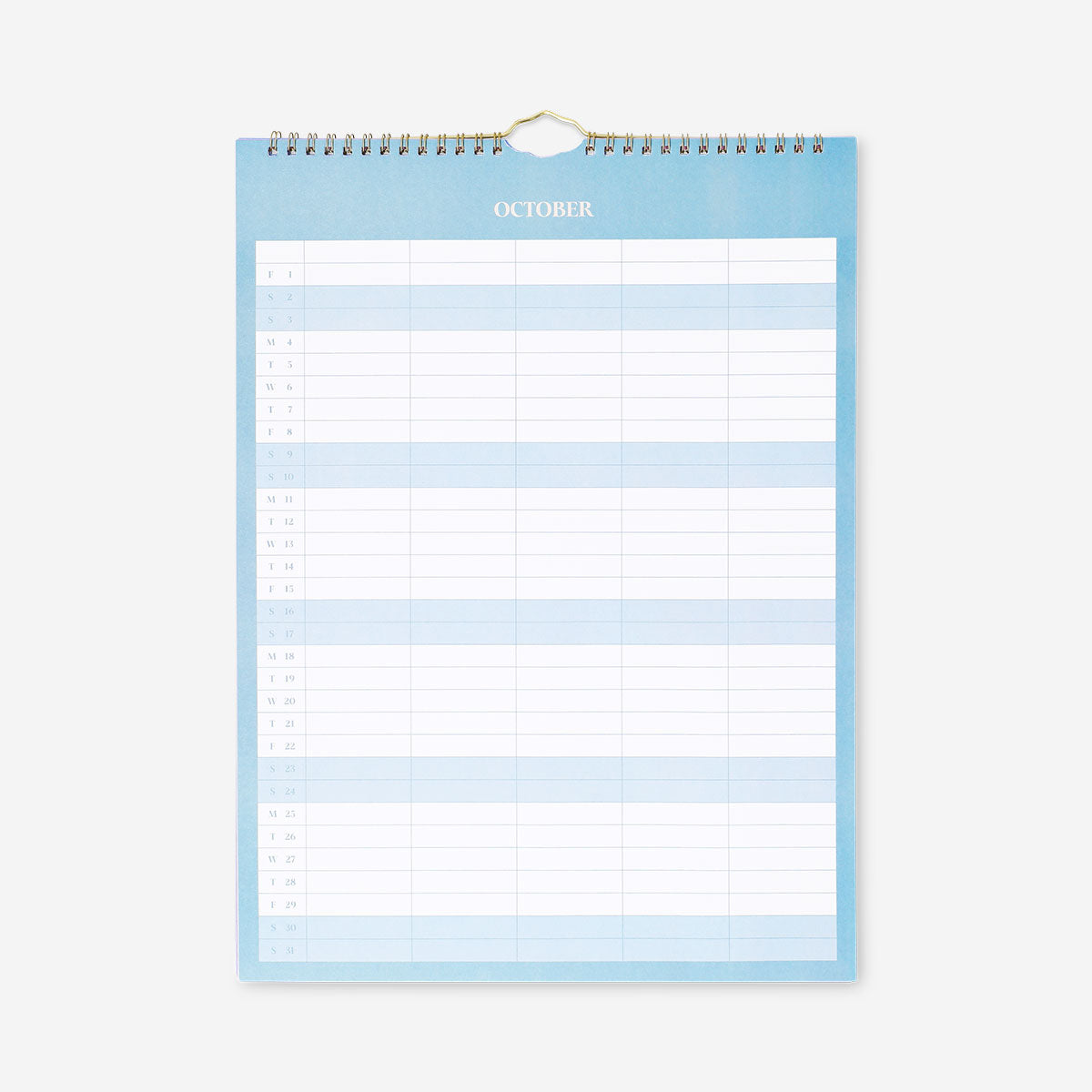 Blue Flying Tiger Copenhagen family planner for hanging, 2027, with weekly and monthly calendar pages, ideal for office organization