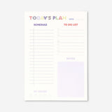 Flying Tiger Copenhagen daily planner notepad with weekly pages and colorful design for organized office planning.