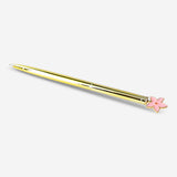 Pink flower ballpoint pen from Flying Tiger Copenhagen for office use, featuring a decorative floral design.