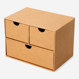 Craft paper desk tidy with 3 drawers