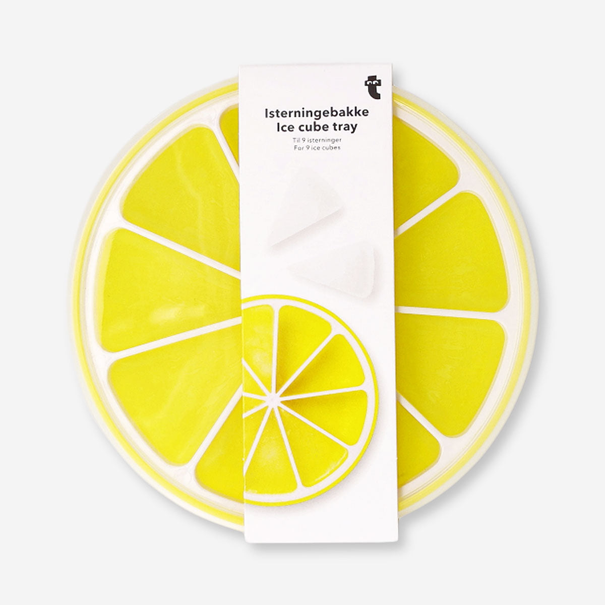 Lemon-shaped ice cube tray with lid from Flying Tiger Copenhagen, perfect for making fun lemon ice cubes in the kitchen.