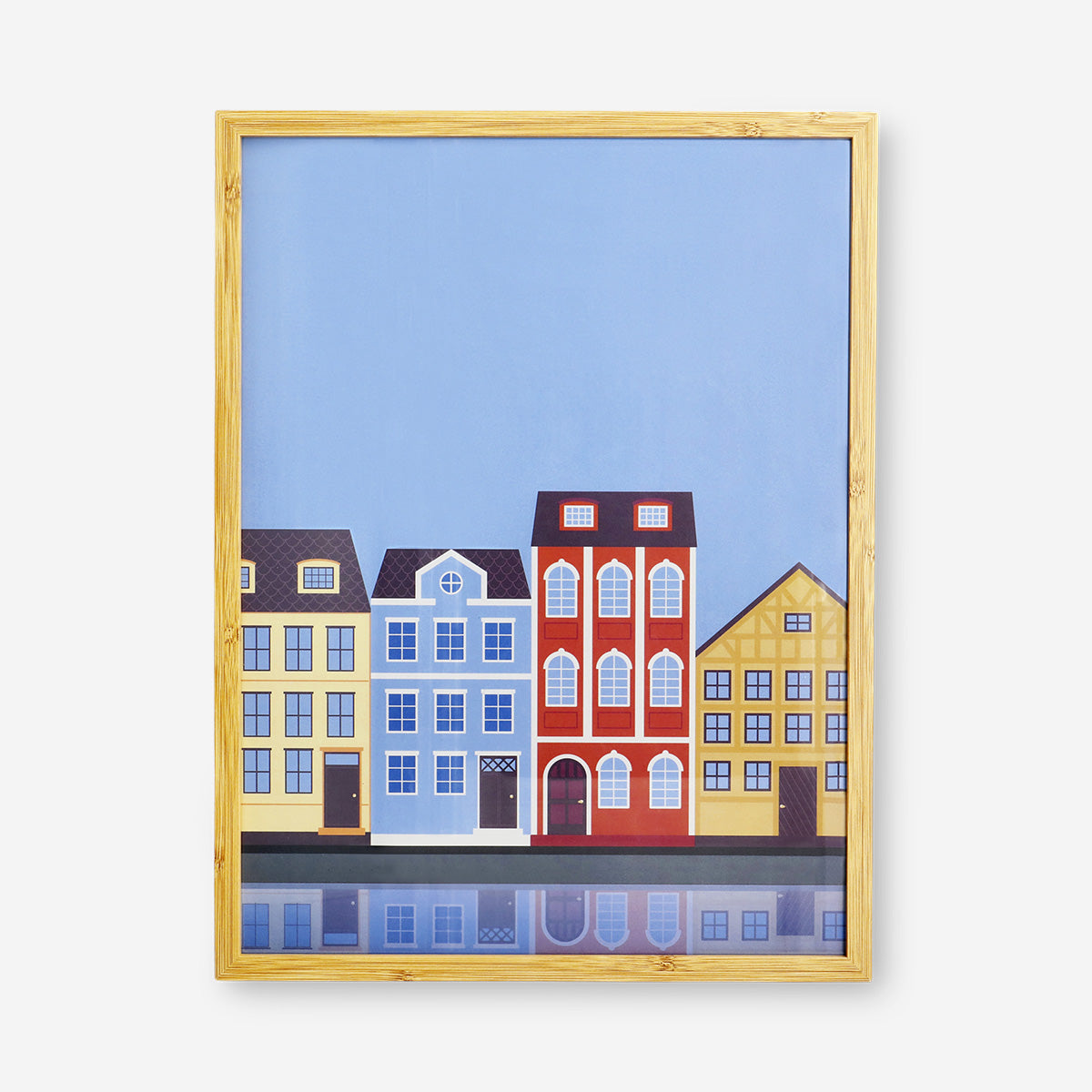 Wood picture frame from Flying Tiger Copenhagen, 30x40 cm, with a natural finish and simple design for home decor.