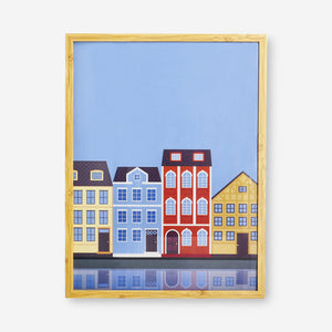 Wood picture frame for home decor, 30x40 cm, by Flying Tiger Copenhagen, showcasing a sleek natural wood finish.