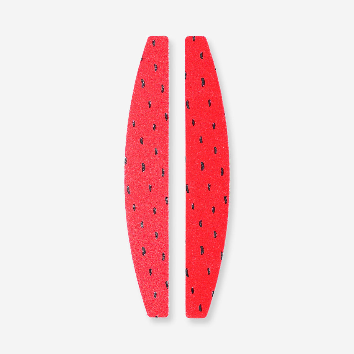 Watermelon nail files with 100/180 grit from Flying Tiger Copenhagen, designed for personal nail grooming.