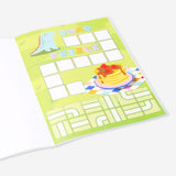 Flying Tiger Copenhagen activity hobby book with scissors for learning to cut and develop fine motor skills.