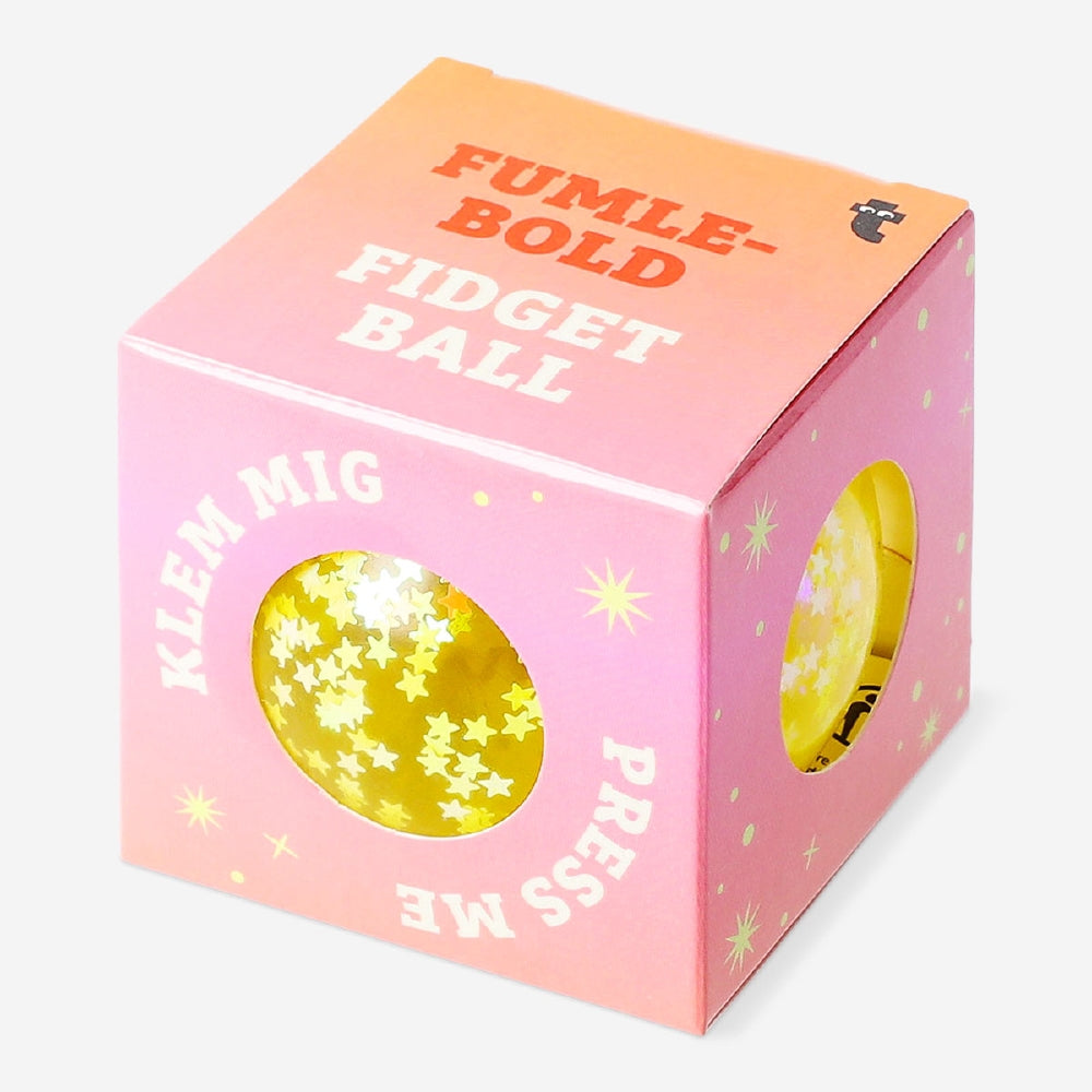 Gold star fidget ball gadget by Flying Tiger Copenhagen, designed for stress relief and sensory engagement.