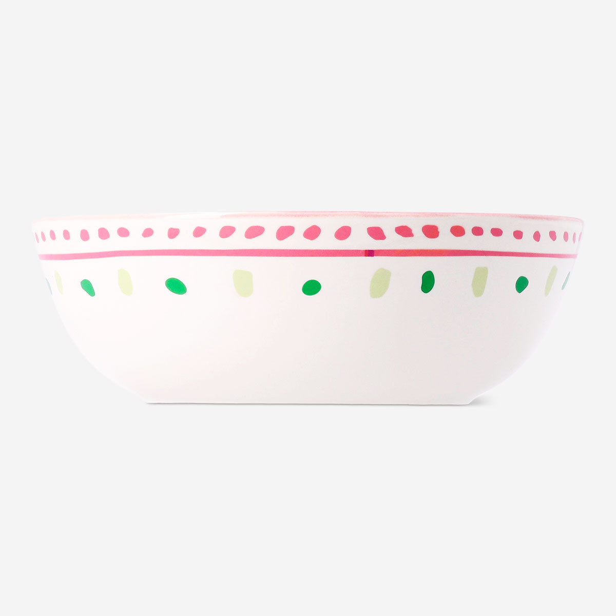 Ceramic bowl with dots and seashell - 15 cm